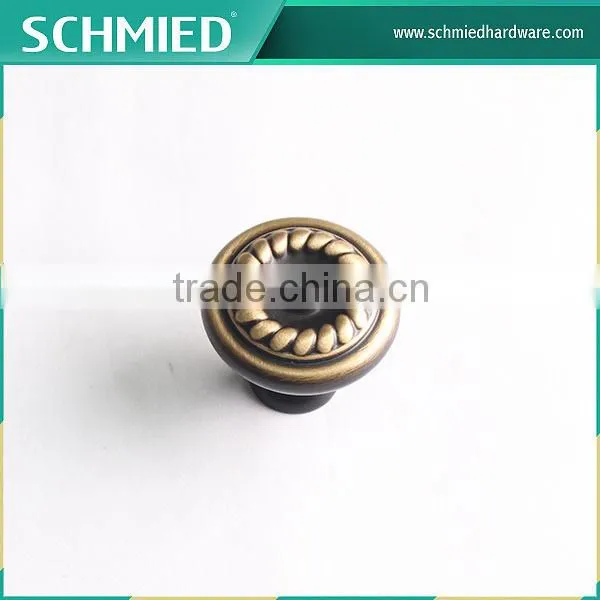 Copper Furniture Cabinet Handles Copper Finish Square Knob Brass Material
