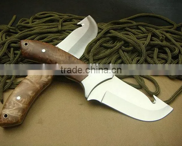 OEM 440C Fixed Blade Knife With Wood Handle photo-2