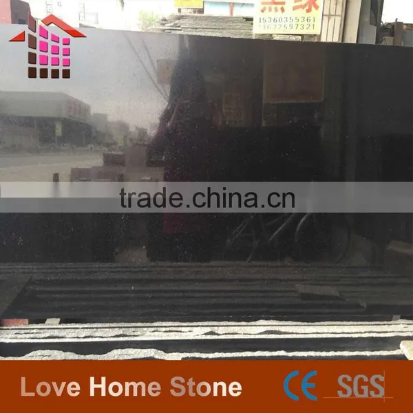 Wholesale competitive price natural polished black indian galaxy granite