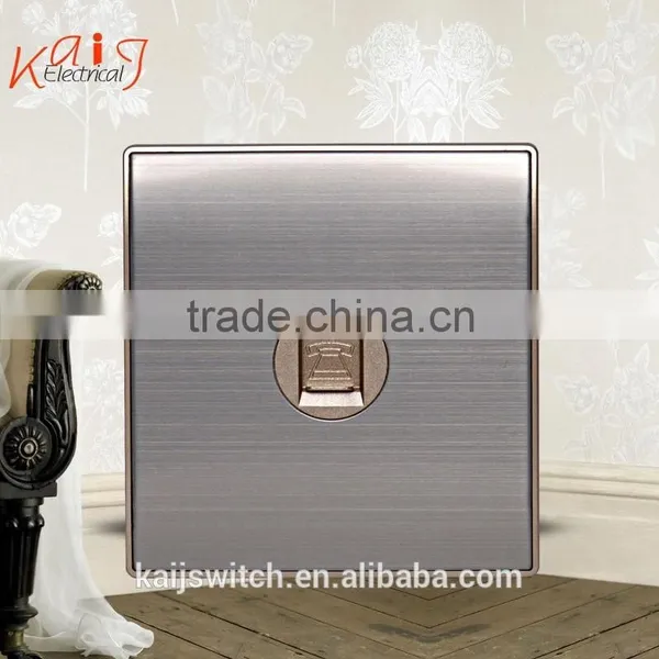 Brushed Stainless Telephone Socket Wall Plate With CCC,CE Certificate photo-3