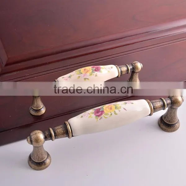 96mm 128mm American Style Ceramic Kitchen Cabient Drawer Handle photo-2