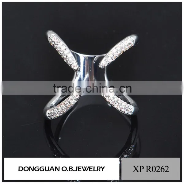 Fashion Gemstone White Gold Ring 925 Silver Adjustable Ring Design Jewelry On Wholesale photo-2
