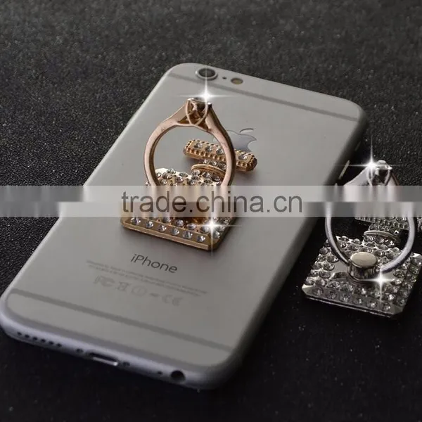 Metal Ring Holder for Mobile Phone, Luxury Bling Diamonds Metal Ring Holder Phone Holder for IPhone photo-4