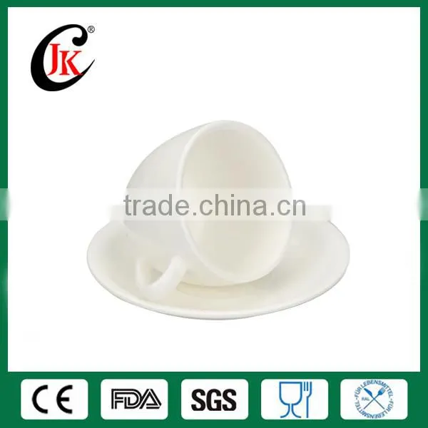 White Custom Porcelain Cappuccino Cup With Saucer photo-3