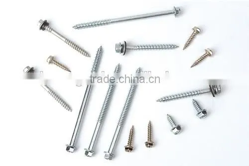 Hex Flange Head Wood Screws Type 17 With PVC Washer Series photo-4
