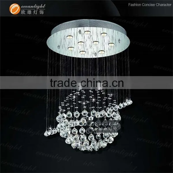 Modern Pendant Crystal Chandelier Ceiling Lamp,silk Shade Pendant Lamp OM9141W photo-6