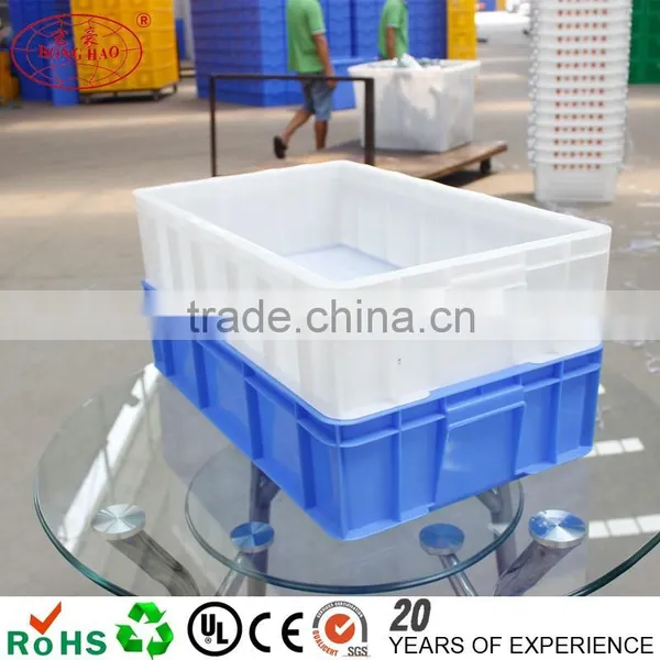 White Blue Food Grade Plastic Turnover Box