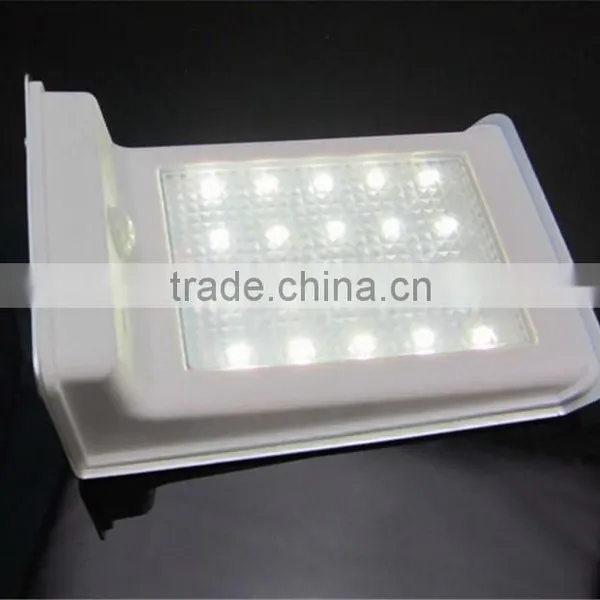 20 Led Panel Texture Lampshade 1800mah Ni-MH Battery PIR Sensor + Light Control Solar Motion Light photo-4