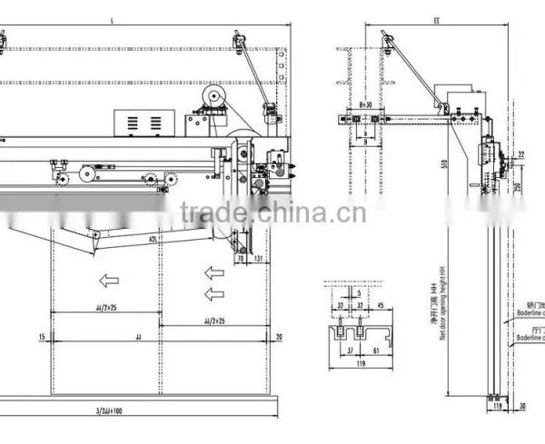 XD1407B Synchronous Belt Drive Side Opening Door Machine / Door Operator for Elevator Cabin photo-5
