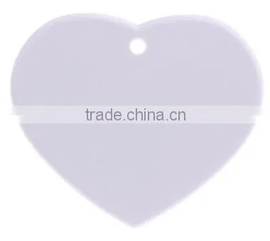 China Hot Selling Sublimation Heart Shape Polymer Plastic Christmas Ornament, Christmas Decorations