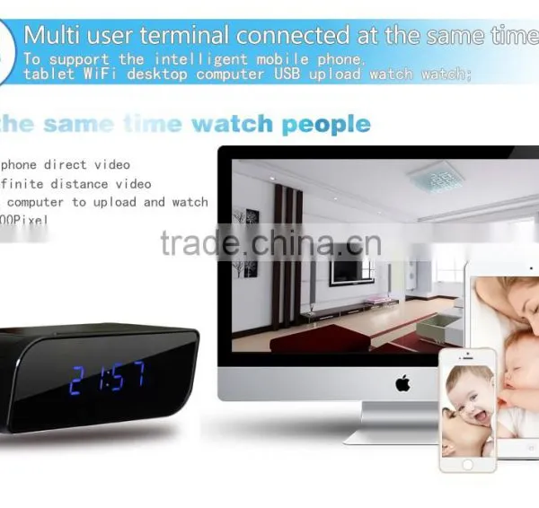 Safty Security Alarm Clock Wireless Covert Security Cameras photo-6
