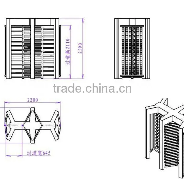 Turnstile Security Door Access Control System Automatic Full Height Turnstile,Full Length Turnstile,Full Gate electric gates