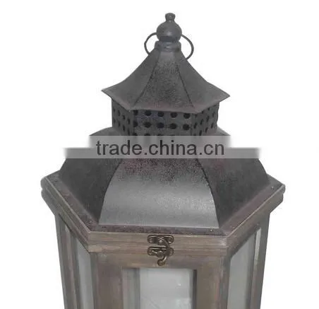 Elegant Black Wooden Lanterns Set of 3 Home Decor photo-5