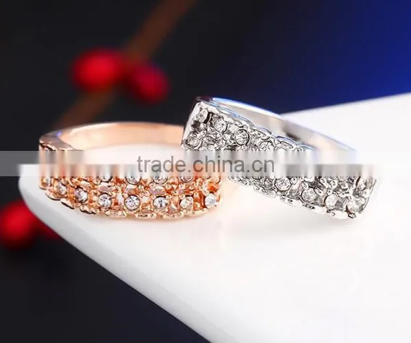 Free Shipping Silver Plated Clear Crystal 1gram Gold Rings 2016 photo-6