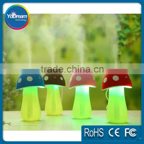 Mini USB Mushroom Humidifier Lovely 5V 0.5W USB Fashion Orignal Design Led Light Diffuser Touch Switch Ultrasonic Mist Maker photo-2