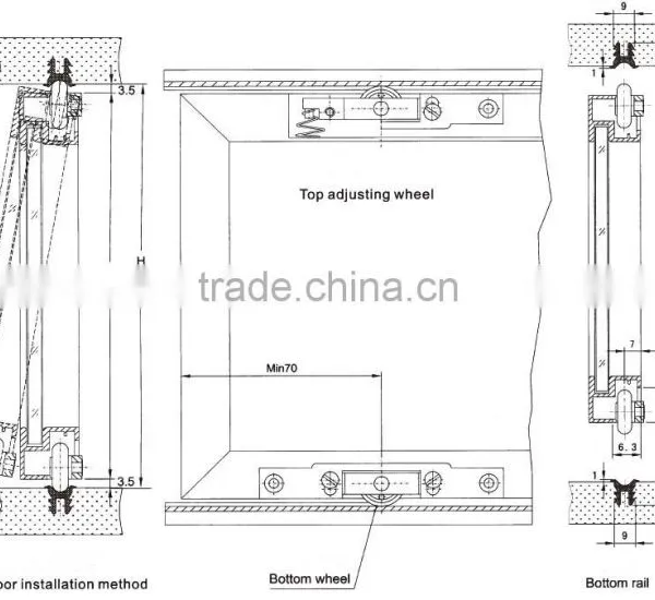 Hot Sale Steel and Nylon Accessories for Glass Sliding Door photo-2