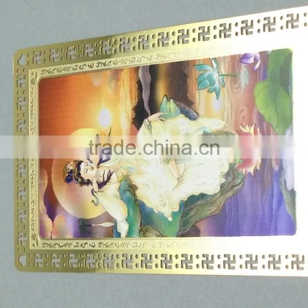 Classic Religious Gold Metal Visiting Card photo-2