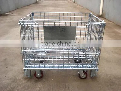 Metal Box With Wheels, Wire Mesh Cage photo-2