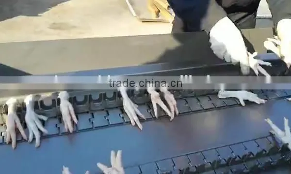 Automatic Poultry Feet Processing Line Duck Paw Chicken Feet Peeler Peeling Cutting Machine photo-6