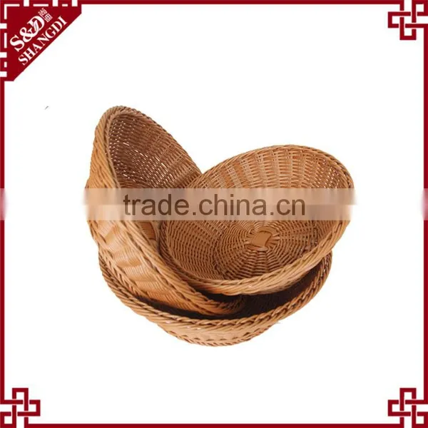 PE Rattan Handmade Woven Customized Supermarket Kitchen Storage Bread Basket photo-6