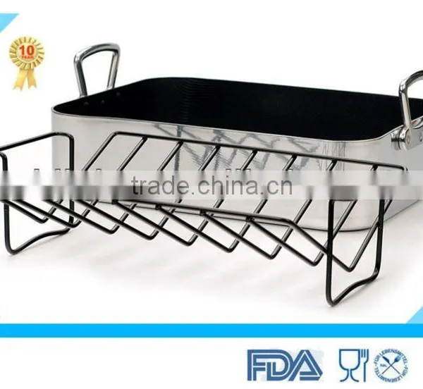 Rectangular Aluminum Roasting Turkey Pan With U Rack photo-2
