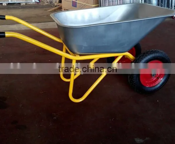 China Wholesale Construction Wheelbarrow Two Wheels Wheelbarrow photo-2