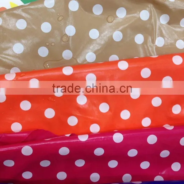 Outdoor Windproof Jacket Fabric Nylon Taslan Fabric pu Coated With Dot photo-2
