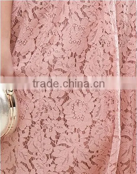 Guangzhou Clothing OEM Pink Undertone Cold Shoulder Lace Prom Dresses photo-6