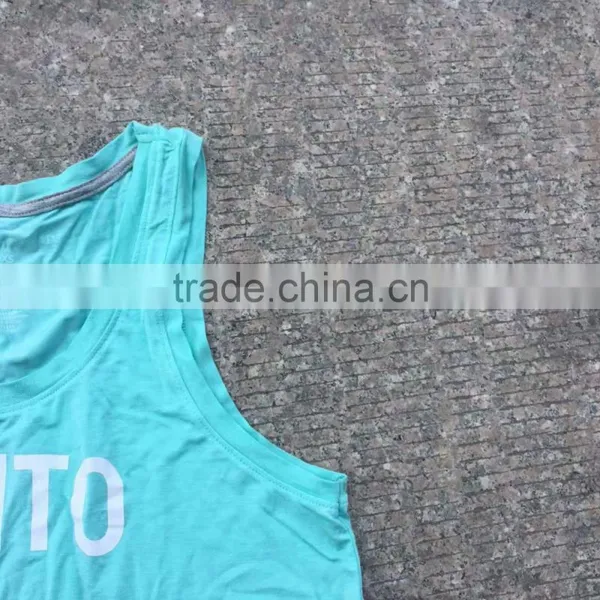 Ladies China Stock Apparel Cotton Gym Tank Top photo-4