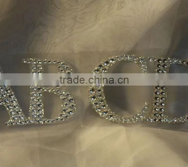3D Glitter Crystal Stone Letters Laptop Stickers photo-2