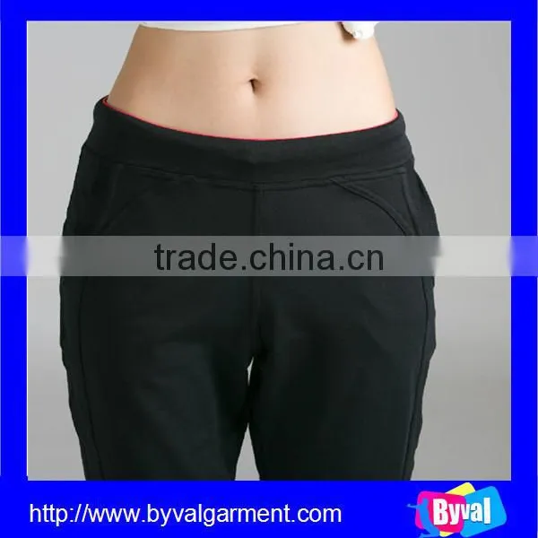 Womens High Quality Fitness Yoga Black Cropped Pants photo-4