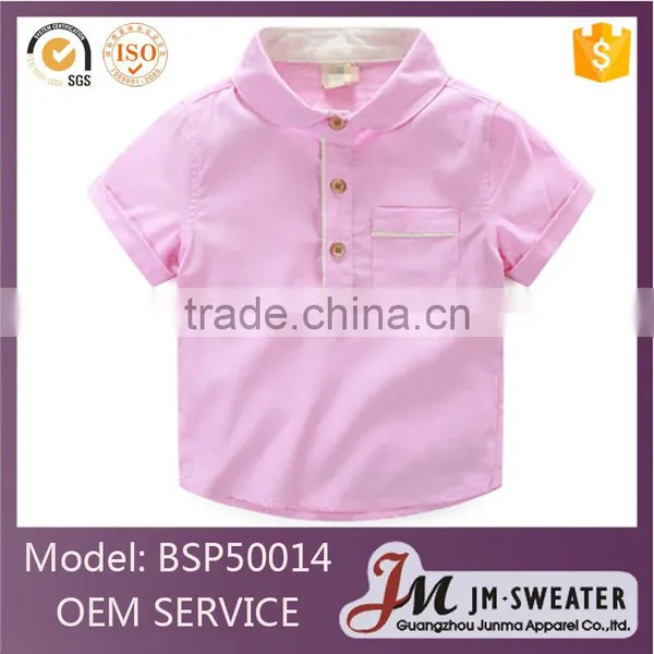 High Quality Plain Blue Cotton Polo Shirt Kindergarten Primary School Uniform photo-4