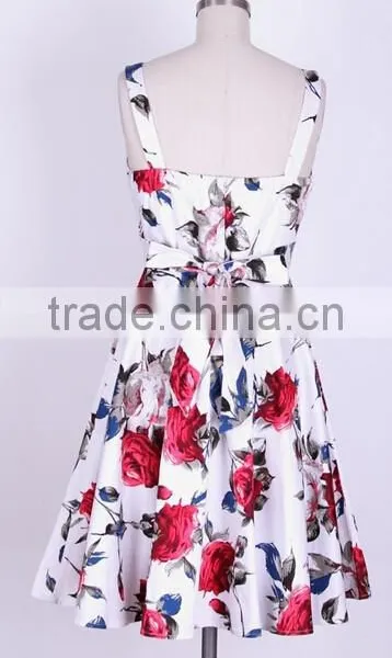 Walson Instyles Wholesale Women's Floral Print 50s Rockabilly Retro Vintage Flared Dress photo-2