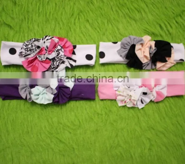 2017Lovely Style Persnickety Girls Hair Accessories Floral Headband Hair Floral Baby Elastic Girls Many Colors Choice Headbands photo-2