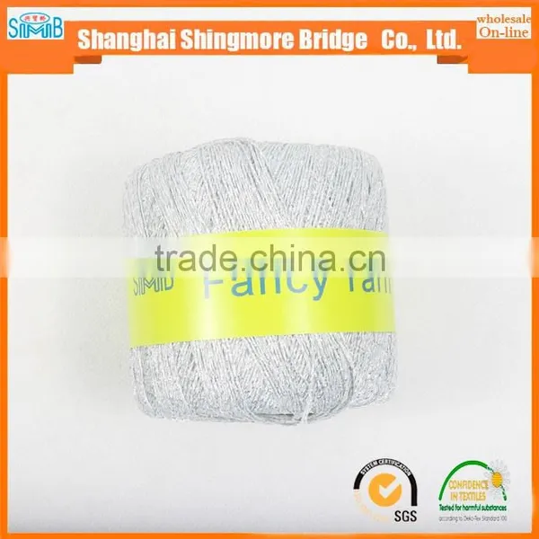 China Textile Yarn Supplier Hot Wholesale Oeko-tex Standard Metallic Knitting Yarn for Crochet photo-3