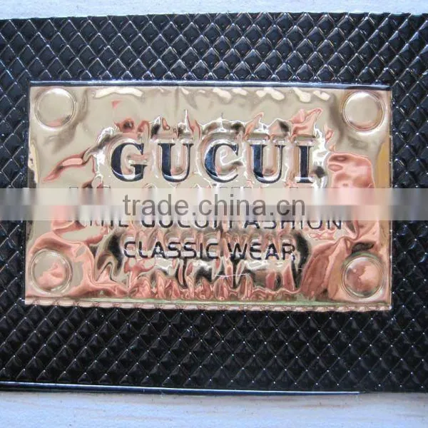 Hot Stamp Logo Leather Labels for Jeans Leather Label Patch, Leather Jacket Label photo-5