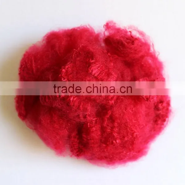 Hot Sell 3D Dope Dyed Colorful Recycled Polyester Staple Fibre photo-6
