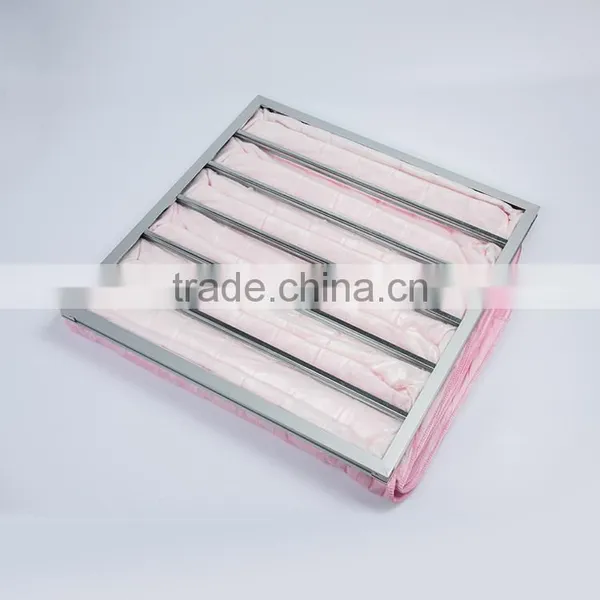 Pocket medium efficiency filter bag