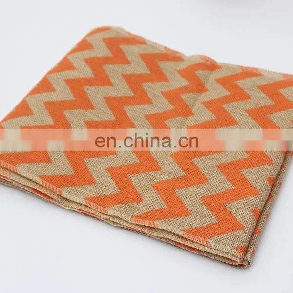 Wholesale Raised Grain Flax Table Runner Chevron photo-6