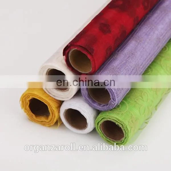 Fashion Design Flower Spraying Organza Dress Fabric photo-3