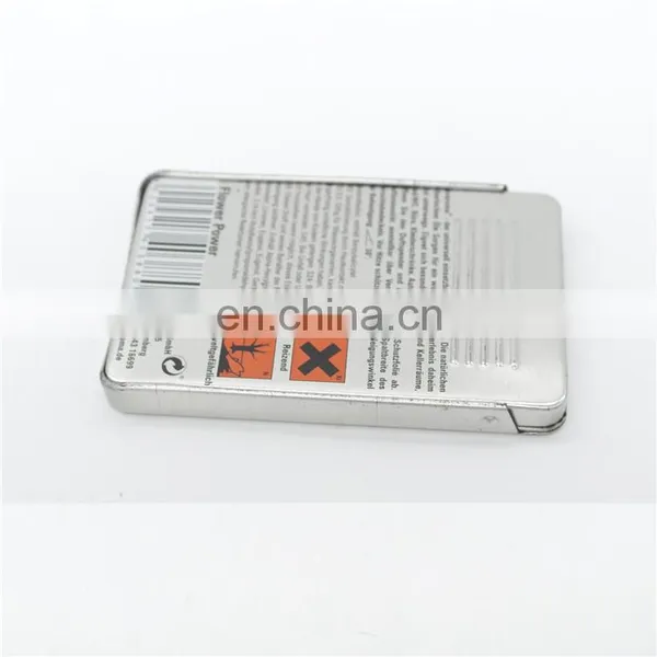 Slide Lid Curved Chewing Gum Candy Rectangle Metal Packaging Tin Boxes photo-3