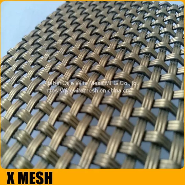 Flat-Wire Decorative Mesh Fandango Antique Brass Plated 24