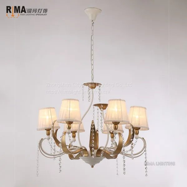 Wholesale Indoor Living Room Painting White Modern K9 Crystal Chandelier