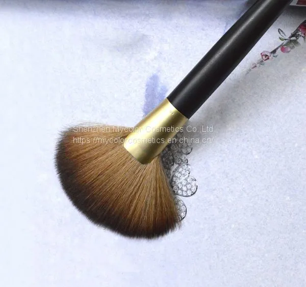 Individual Customize Synthetic Hair Fan Brush Makeup Brush
