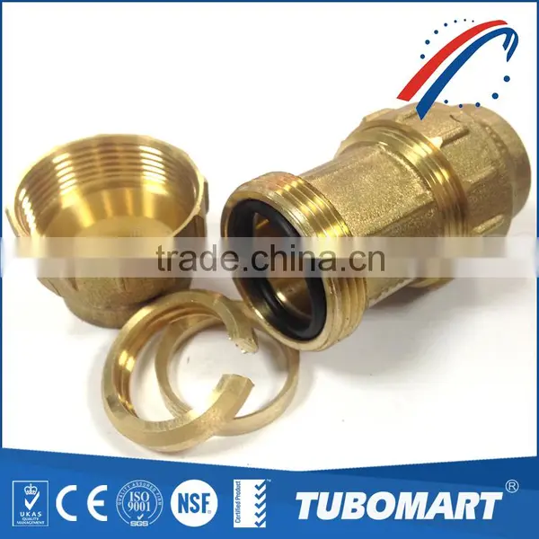 2016 Female / Equal Straight DZR Brass Screw Fittings for PE Pipes photo-3