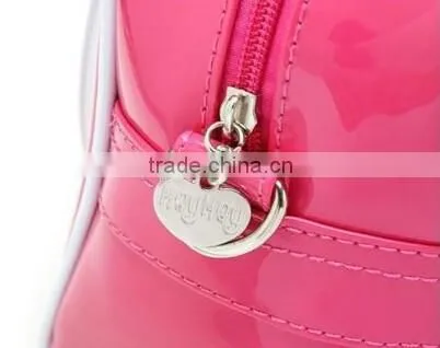 Smooth Leather Bright PU Handbag photo-5