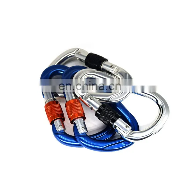 100mm/5.43inch Wholesale CE Certified Climbing Aluminum Carabiner Hook With Screw Gate photo-5