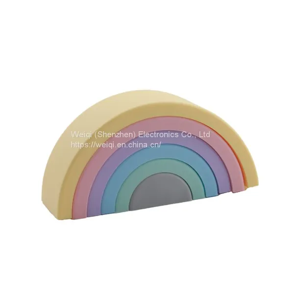 Children's Silicone Rainbow Building Blocks, DIY Silicone Building Toys, Enlightenment Stacking photo-3