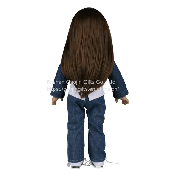 Soft Enamel Simulation Baby Doll 18 Inches Reborn American Girl Doll Can Change at Will Toy Doll photo-5