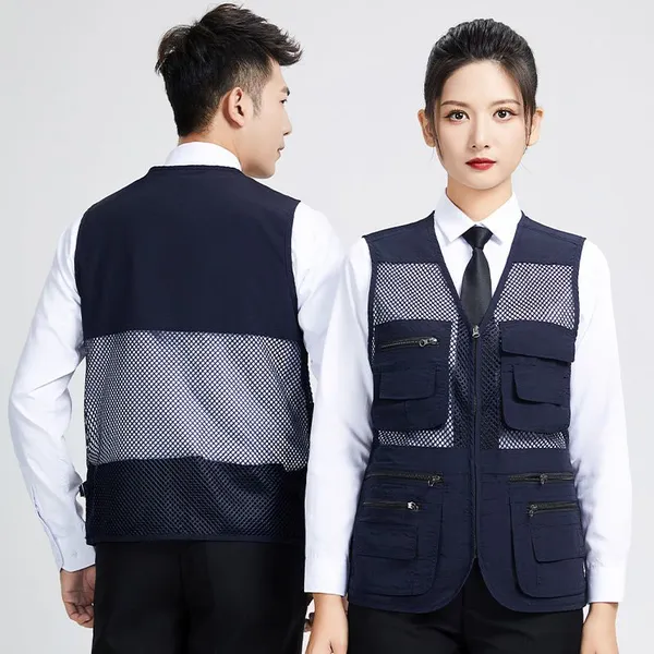 Customized Logo for Multi Pocket Safety Vest, Customizable High Gloss Reflective Vest photo-4